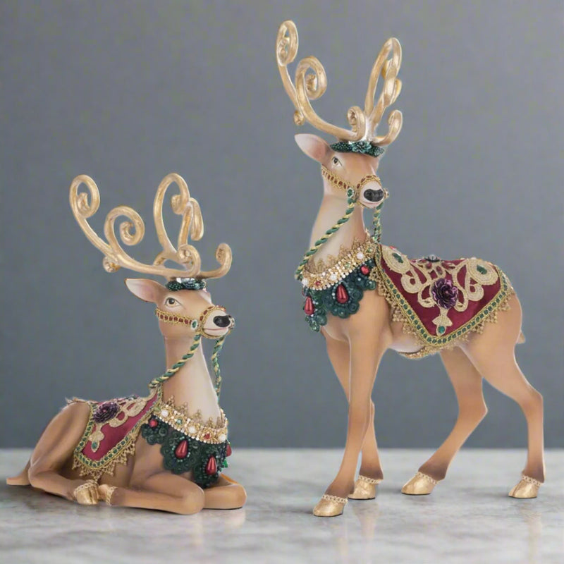 Two-Piece Winter Balsam and Berry Deer Set 28-528782