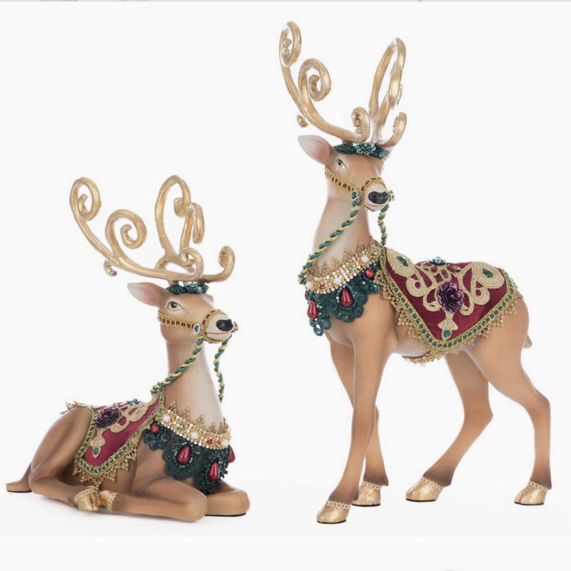 Two-Piece Winter Balsam and Berry Deer Set 28-528782