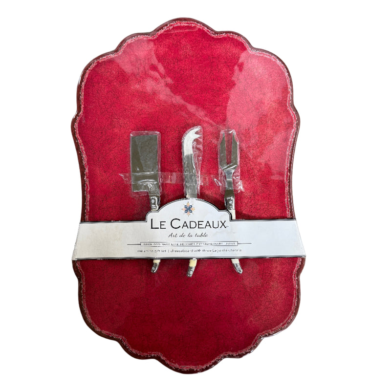Le-Cadeaux-Antiqua-Red-Christmas-Holiday-Limited-Edition-Cheeseboard-Gift-set-GS-LCB-ATQR