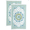 Le-Cadeaux-Madrid-Turquoise-Tea-Towels-item-GS-TT-MADT-view