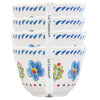 Le-Cadeaux-Madrid-White-Floral-Melamine-Flower-4-Piece-Dessert-Bowls-Set-item-098MADW