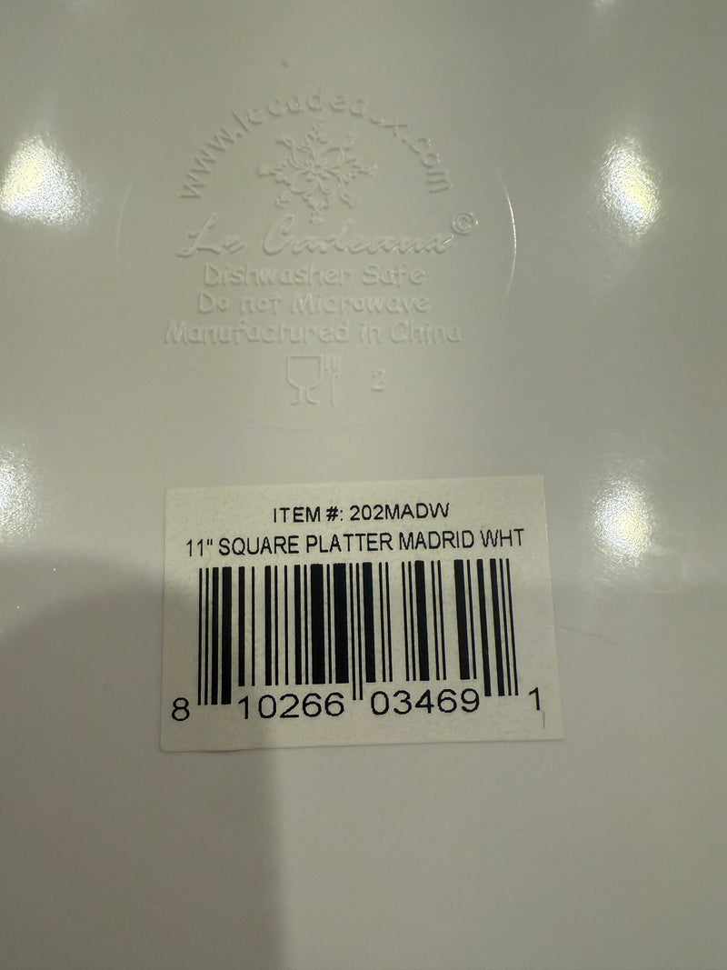 Le-Cadeaux-Madrid-White-Square-Platter-202MADW-Back-810266034691