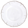 Le Cadeaux Rustica Antique White Salad Plates (Item 209RUAW, GTIN 810266016192) – elegant BPA-free melamine dinnerware set.
