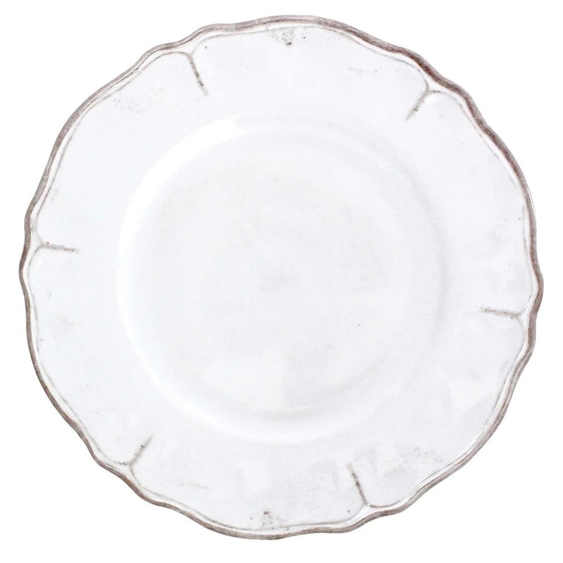 Le Cadeaux Rustica Antique White Salad Plates (Item 209RUAW, GTIN 810266016192) – elegant BPA-free melamine dinnerware set.