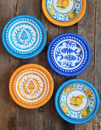 Sicily Solid Orange Salad Plate Set 339SSO