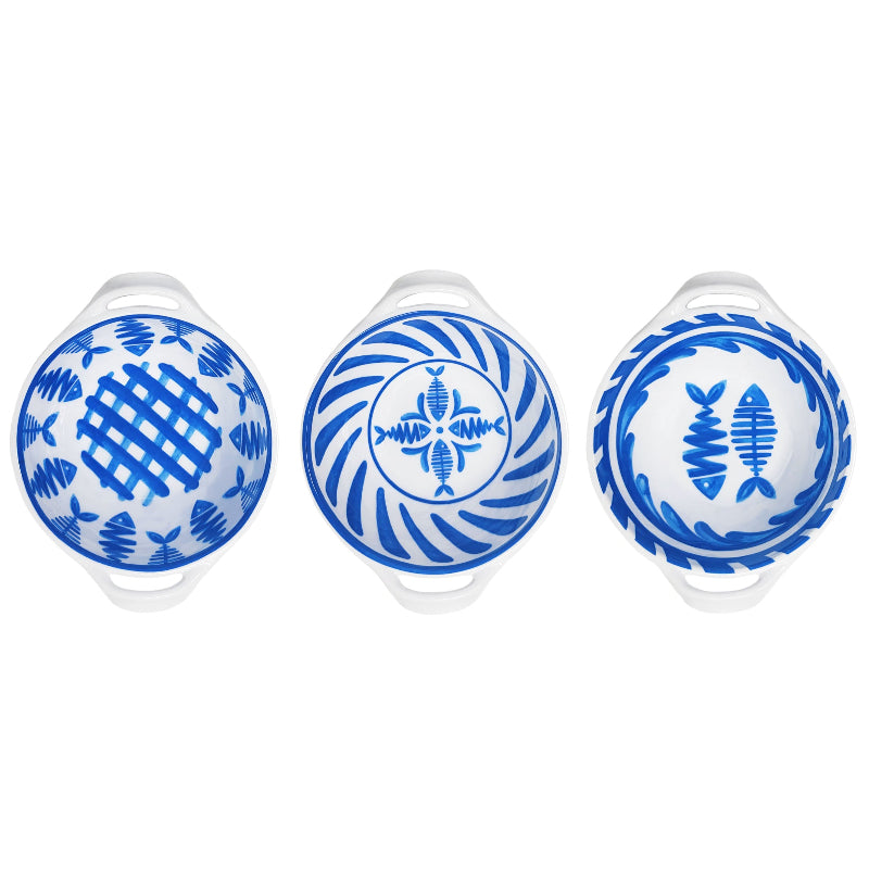 Mediterraneo Mini Two Handled Bowls Set