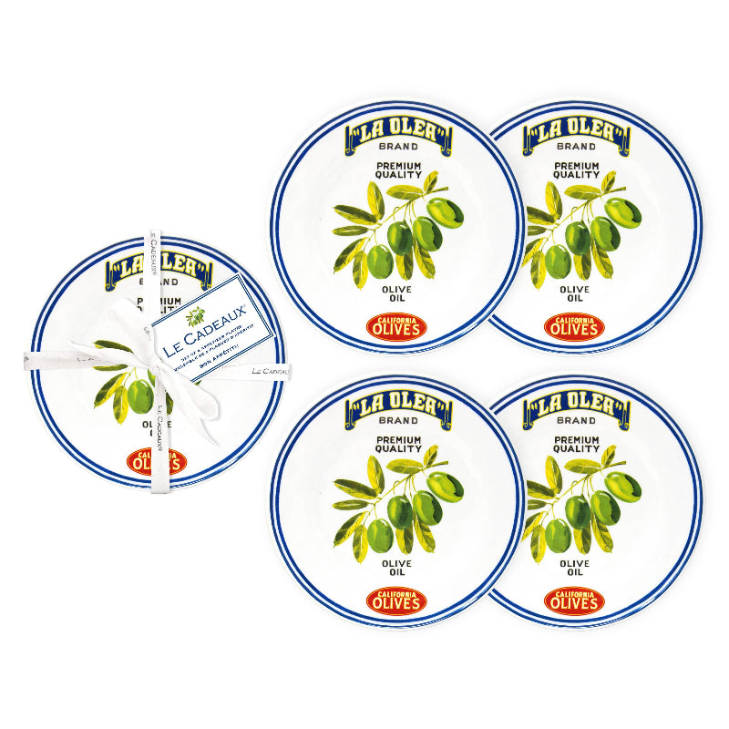 Vintage Olive Appetizer Plates - Thumbnail 2