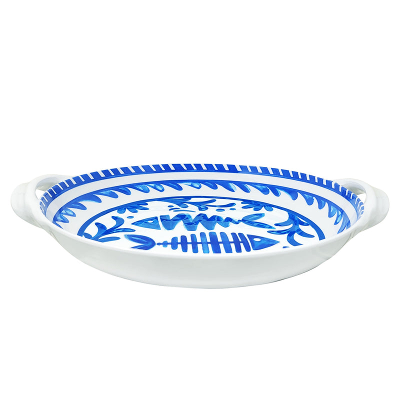 side+view+of+Le+Cadeaux+388MDT+Mediterraneo+Large+Shallow+Handled+Bowl