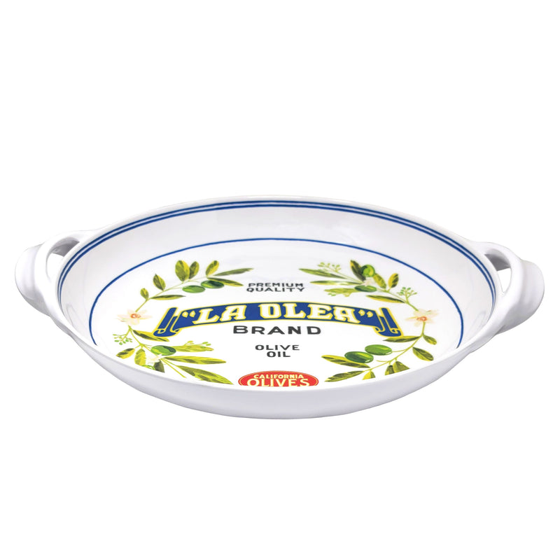 UPC:+810056678173+Le+Cadeaux+388VO+Vintage+Olive+Large+Shallow+Handled+Bowl