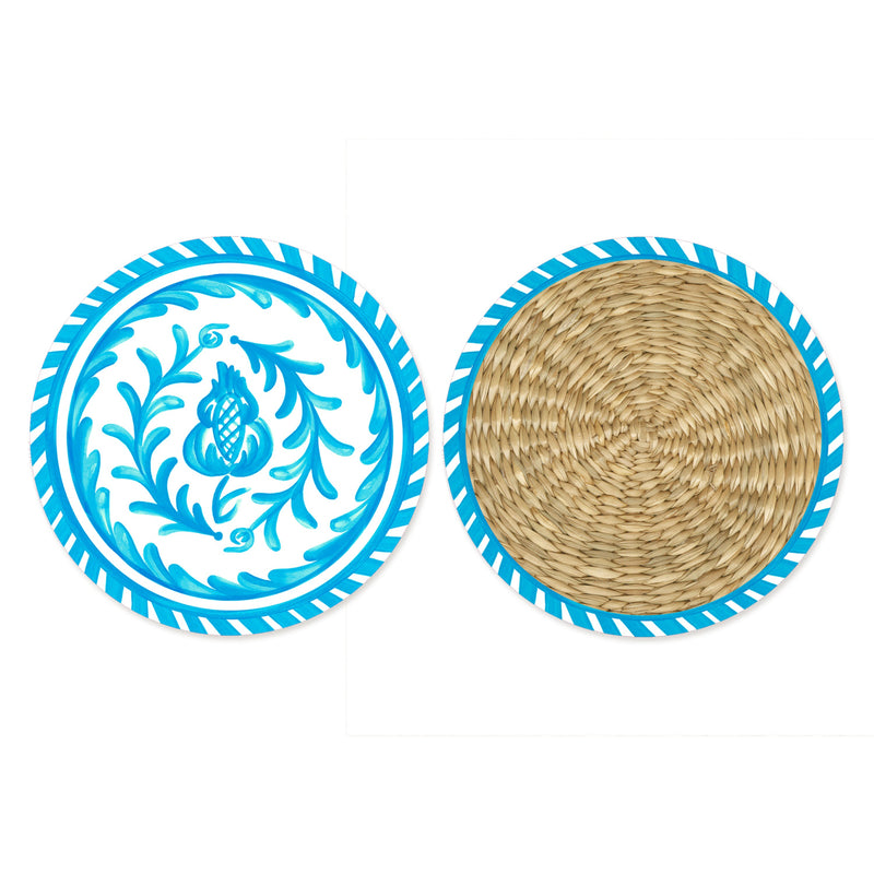 Le+Cadeaux+CC-CSSCT+Sicily+Teal+Coasters