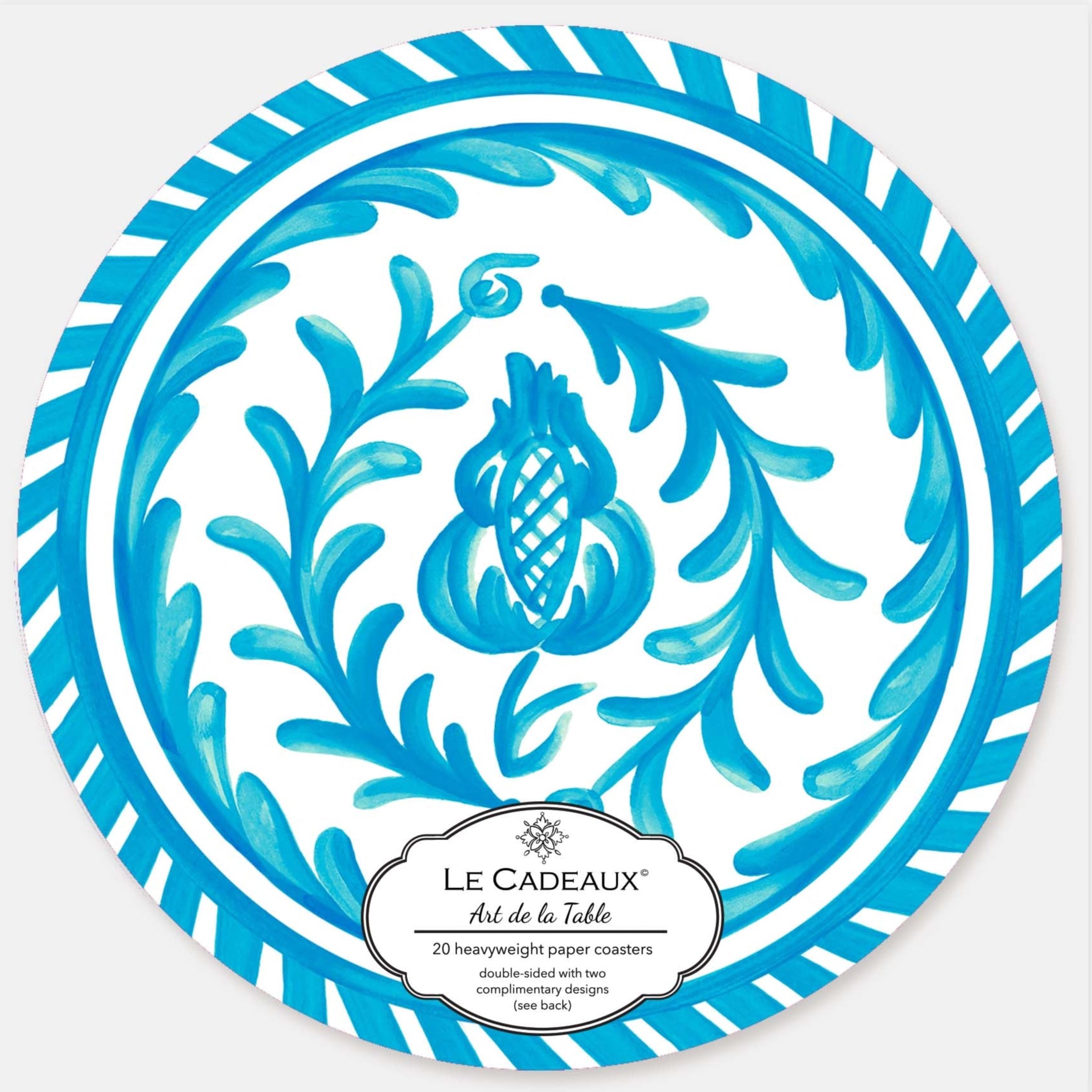 Le+Cadeaux+CC-CSSCT+Sicily+Teal+Coasters+in+package