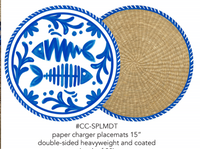 Le+Cadeaux+CC-SPLMDT+paper+charger+placemats+15+inch+double+sided+heavyweight+and+coated
