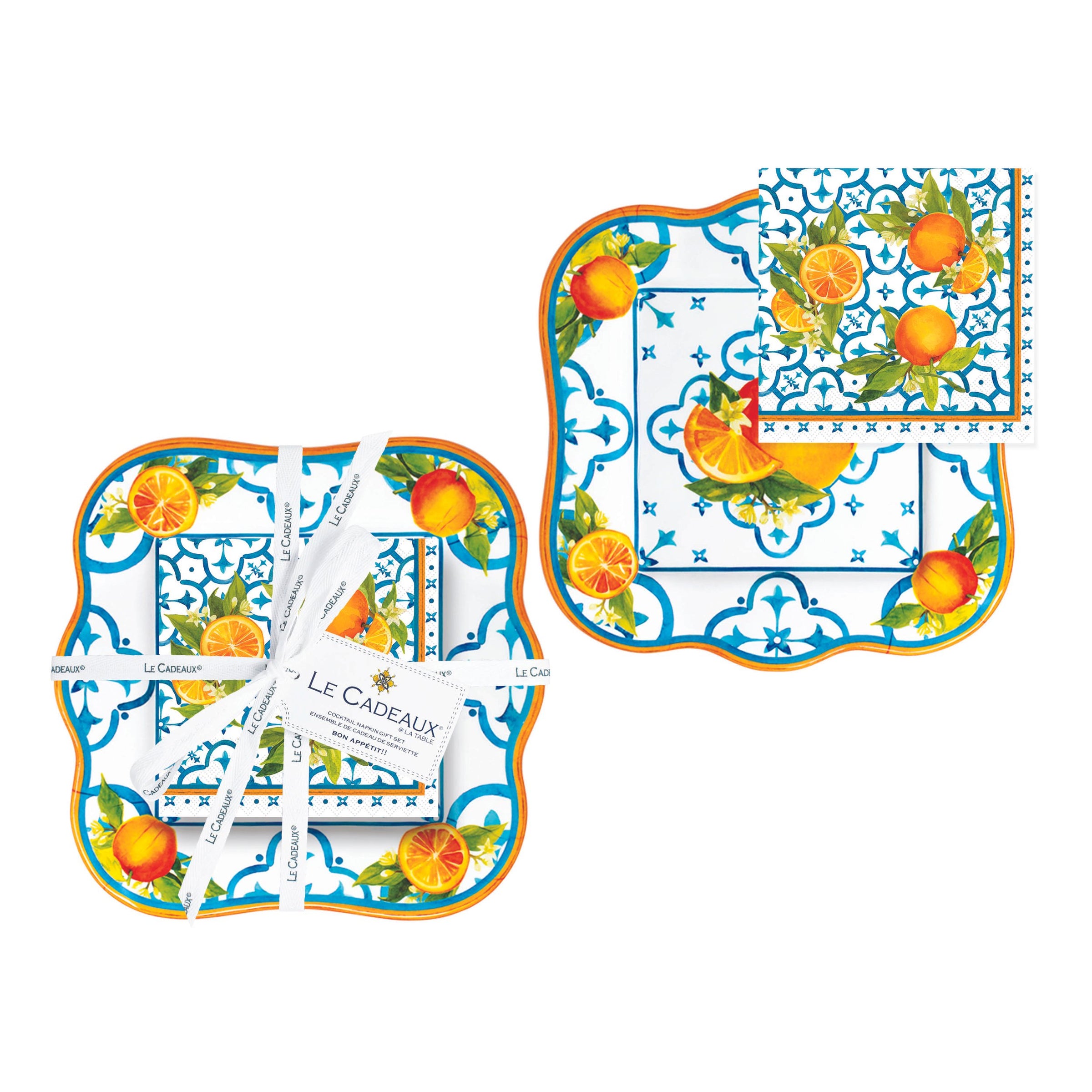 Valencia Cocktail Napkin & Melamine Holder CCGS-206VAL