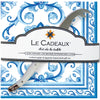 Le+Cadeaux+CCGS-256MAL+Mallorca+Cocktail+Napkin+and+Mini+Laguiole+Cheese+Knife+Gift+Set+810056674779