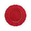Le Cadeaux Garnet Salad Plate 9-inch with textured surface and scalloped edges