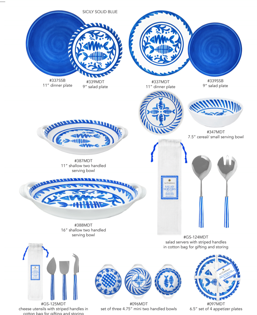 Salad Servers with Striped Handles GS-124MDT - Thumbnail 3