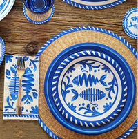 Le Cadeaux Mediterraneo Double-Sided Napkins and Coasters on Table – Item CCGS-260MDT GTIN 810056678340