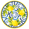 Four-piece Palermo Appetizer Plate Set, SKU 097PAL, UPC 810266033977. Shatter-resistant BPA-free melamine with hand-painted ceramic look.