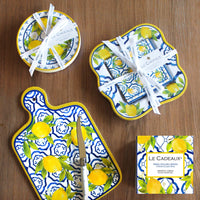 Single Le Cadeaux Palermo Appetizer Plate from 4-piece set, SKU 097PAL, UPC 810266033977. Mediterranean-inspired design.