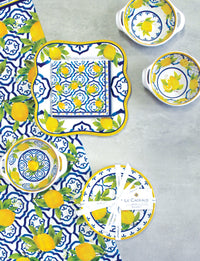 Palermo Appetizer Plates Set by Le Cadeaux, SKU 097PAL, UPC 810266033977. Dishwasher safe, durable melamine with ceramic appearance
