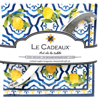 Le+Cadeaux+Palermo+Cocktail+napkin+and+mini+Cheese+knife+gift+set