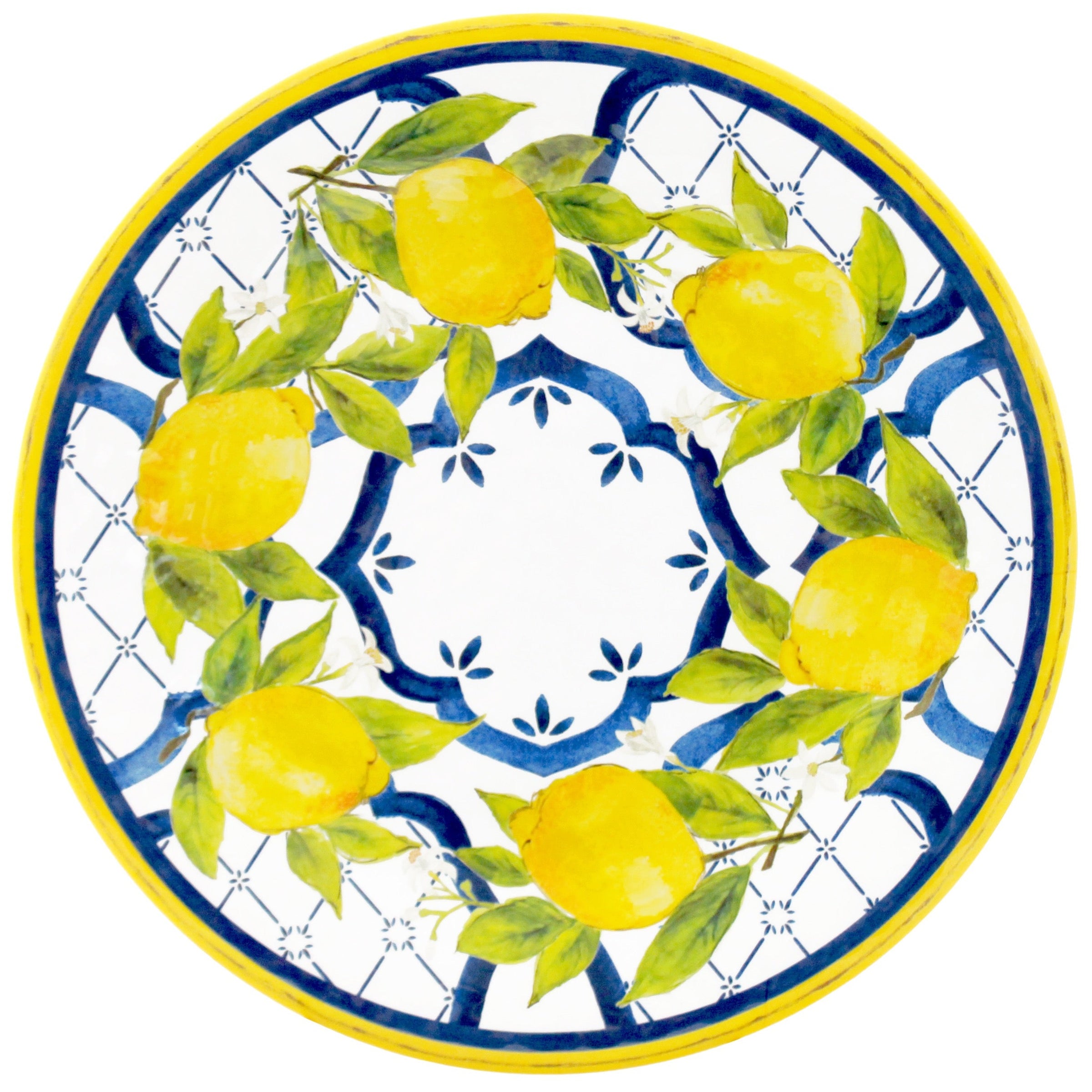 Le Cadeaux Palermo Dinner Plates, SKU 237PAL (UPC 810266034080). 11-inch BPA-free melamine plates with Italian ceramic design.