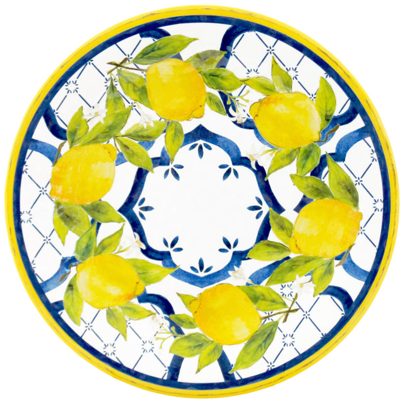 Le Cadeaux Palermo Dinner Plates, SKU 237PAL (UPC 810266034080). 11-inch BPA-free melamine plates with Italian ceramic design.
