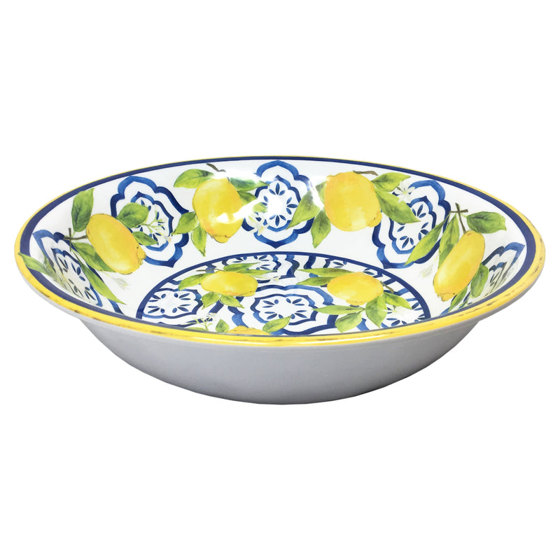 Side view of Le Cadeaux Palermo Salad Bowl, SKU 244PAL (UPC 810266034110). BPA-free melamine with ceramic look, 13.75-inch diameter.

