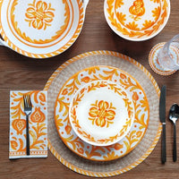 337SCO+le+cadeaux+Sicily+Orange+Dinner+Plate