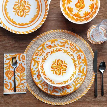 Sicily Orange Charger Placemats, Place Cards, Napkins & Coasters
