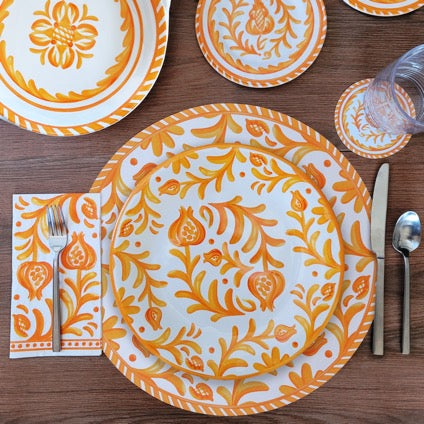 Sicily Orange Charger Placemats, Place Cards, Napkins & Coasters