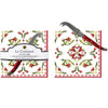 Le+Cadeaux+Vischio+cocktail+napkins+and+laguiole+cheese+knife+gift+set+UPC:+810056672560+Le+Cadeaux+item:+CCGS-256VIS