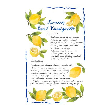 Lemon Basil Spoon Rest with Matching Tea Towel Gift Set GS-SR/TT-LB