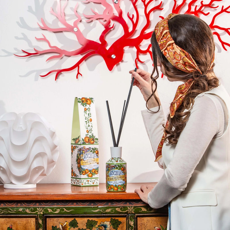 Luxury Ischia Room Diffuser creating a fresh citrus and floral ambiance in the home