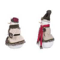Side view of Mr. and Mrs. North Country Snowman set, Katherine’s Collection, SKU 28-428273, GTIN 810074127851
