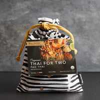 Front view of Organic Pad Thai For Two Cooking Kit with all nine ingredient sachets
