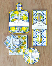 Palermo Appetizer Plates, Le Cadeaux SKU 097PAL (UPC 810266033977). Perfect for appetizers, bread, fruit, or desserts.