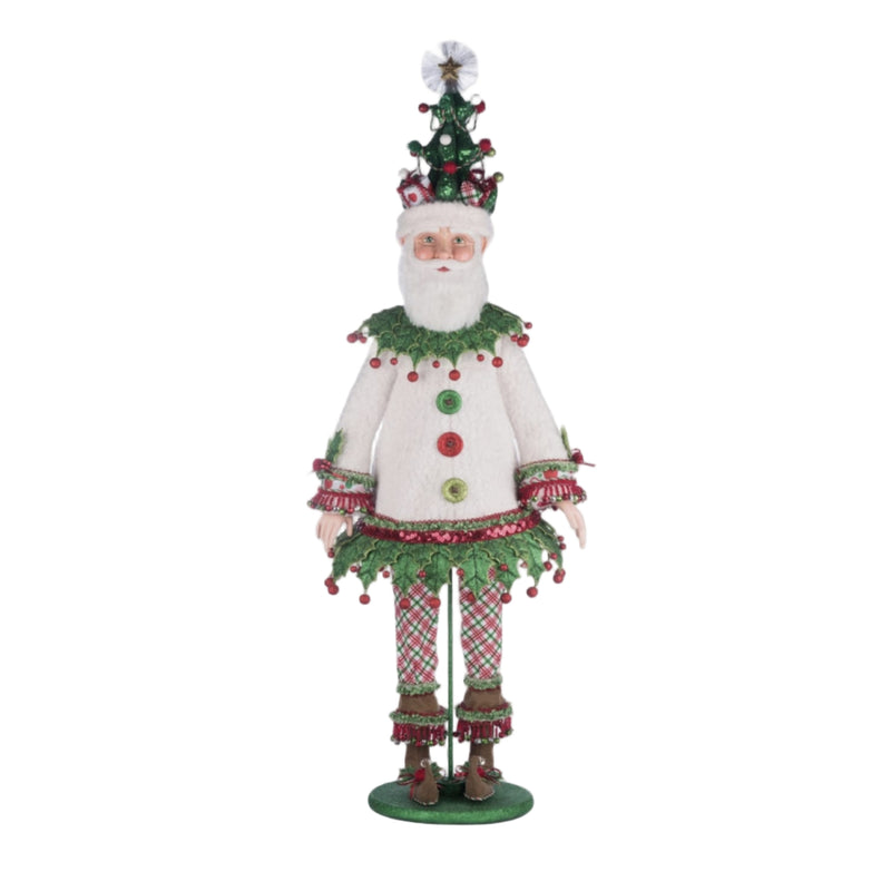 Katherine’s Collection Papa Winterberry Santa Doll front view, SKU 28-428336, GTIN 810074128254, resin hand-painted holiday decor.