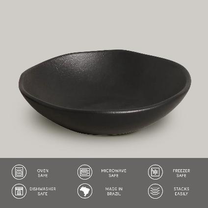 made+in+Brazil+stacks+easily+dishwasher+safe+oven+safe+microwave+safe+freezer+safe+Porto+Brasil+Matte+Black+Cereal+Bowl+SKU:+1431473901+GTIN:+7908416615821+Stoneware+Made+in+Brazil+17.6+oz