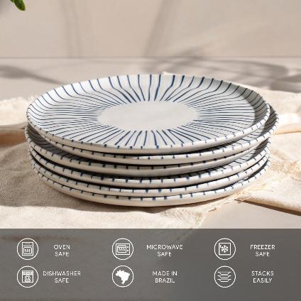 Elemento Dinner Plates Set of 6 - Thumbnail 3