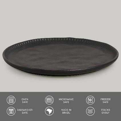 Porto_Brasil_Porto_Brazil_Linhas_Matte_Black_10.8_inch_Dinner_Plate_SKU-_126173901_GTIN-_7908416615999_oven_safe_microwave_safe_freezer_safe_dishwasher_safe_made_in_brazil_stacks_easi