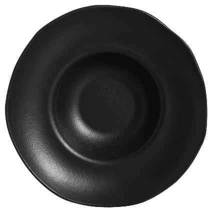 Porto Brasil Avant Garde Organic Matte Black Deep Rim 11" Plate Set