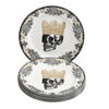 Set of Royal Stafford King Skull themed dinner plates 