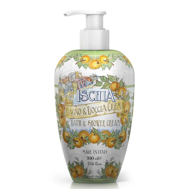 Rudy Profumi Ischia Delicate Bath and Shower Gel, 23.6 oz (700 ml), Italian citrus and floral body wash, GTIN 8008860034519
