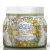 Ischia body cream displayed with matching bath and shower gel, hand soap, and hand cream
