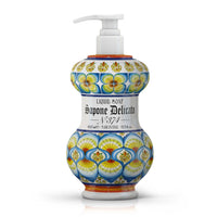 Italian-made Rudy Profumi Pavonis Delicate Hand Soap, 400ml, GTIN 80080253938, SKU CC-3500, enriched with aloe and glycerin.