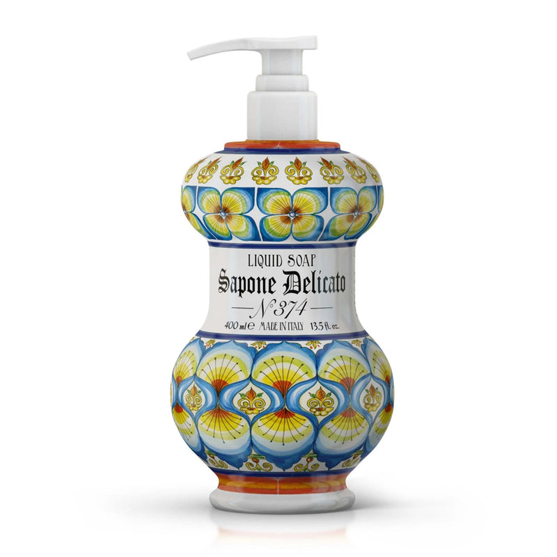 Italian-made Rudy Profumi Pavonis Delicate Hand Soap, 400ml, GTIN 80080253938, SKU CC-3500, enriched with aloe and glycerin.