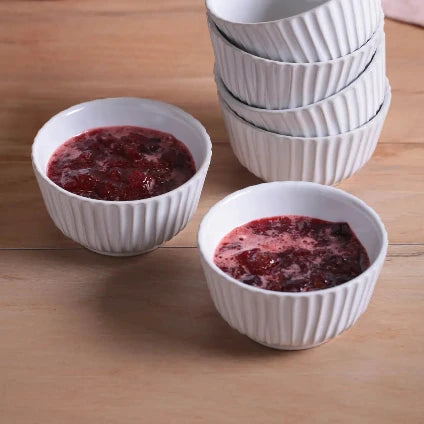 Linhas Ever White Stoneware Ramekin Set - Thumbnail 3