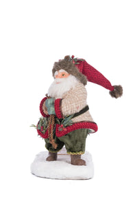 Front view of Santa Pulling Sleigh Candle Holder, Katherine’s Collection North Country Christmas, SKU 28-428274, GTIN 810074127868