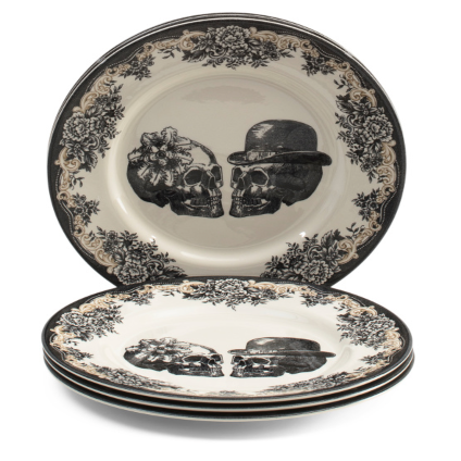 Royal-stafford-made-in-england-party-skulls-dinner-plates